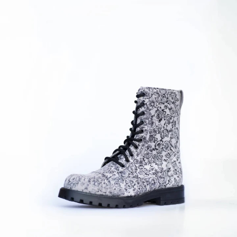 511 Gray Flowers - Botas Militares